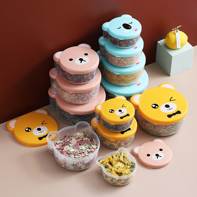 Kids.Outdoor Utensils - 4pcs Children Plastic Cartoon Cute Bento