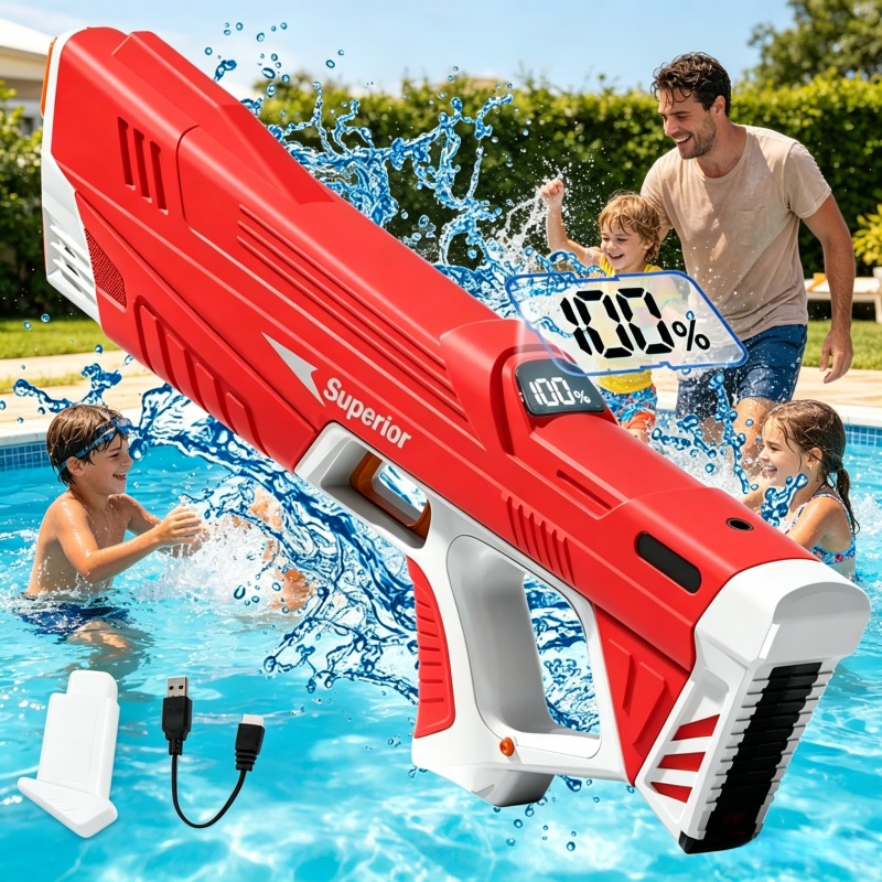 Water Gun Soaker - Electric Continuous Shooting Water Gun for