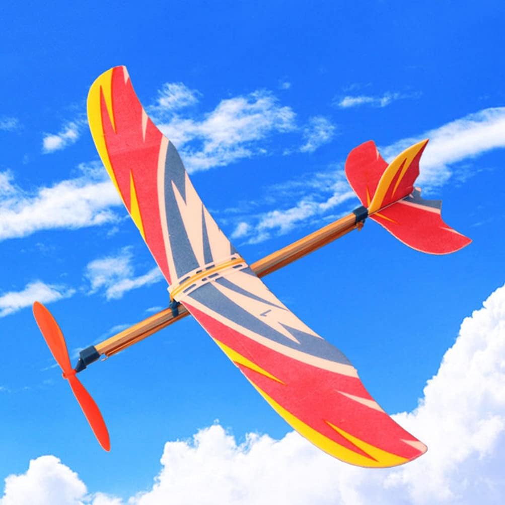 Kids Outdoor Exercise Equipment - 10PCS Airplane Model Rubber Band Powered