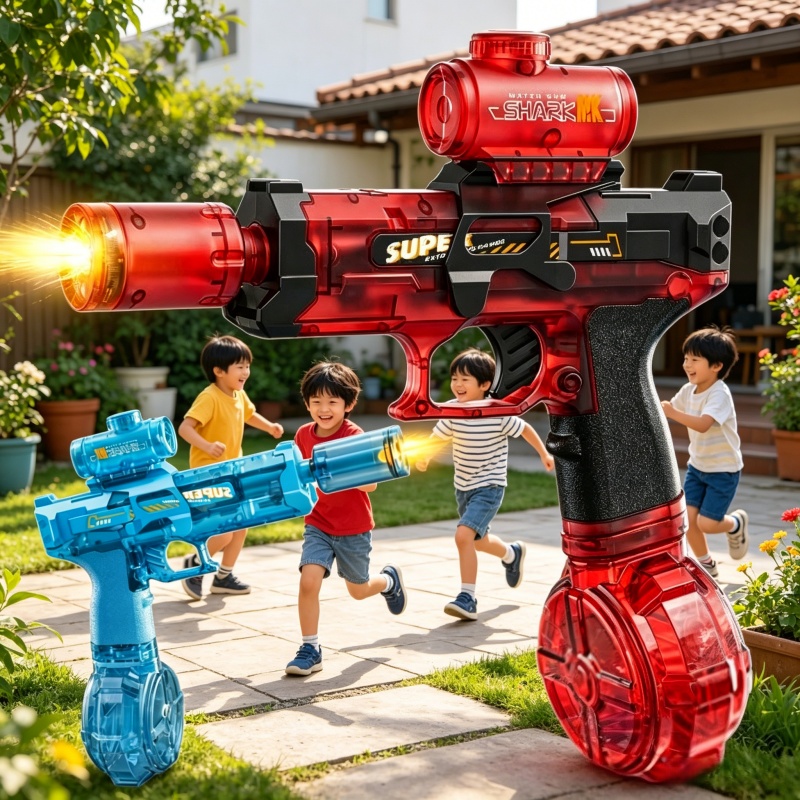 Water Gun Soaker - Led Simulated Firing Children Electric Water