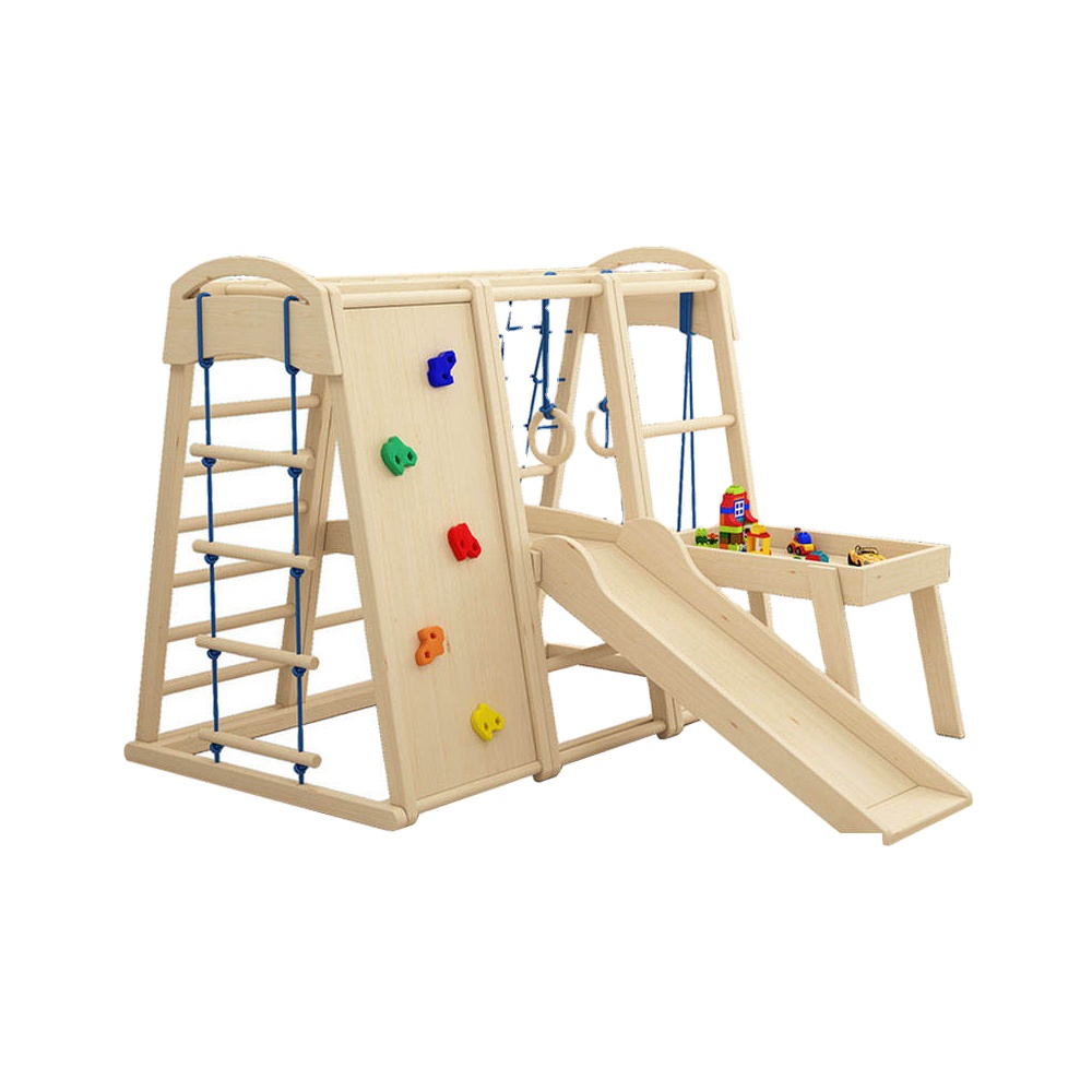 Indoor Outdoor Wooden Children - Kids Outdoor Wooden Climbing Frame recension och pris