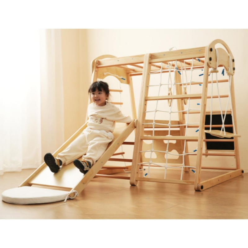 Wooden Indoor Slide Indoor Jun - Kids Outdoor Climbing Frame recension och pris