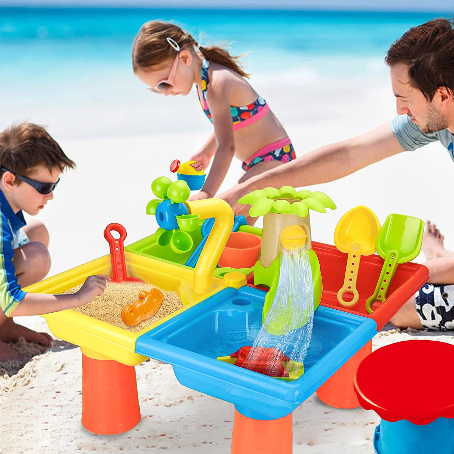 Beach Table Sand Play Toys Chi - Kids Outdoor Tools recension och pris