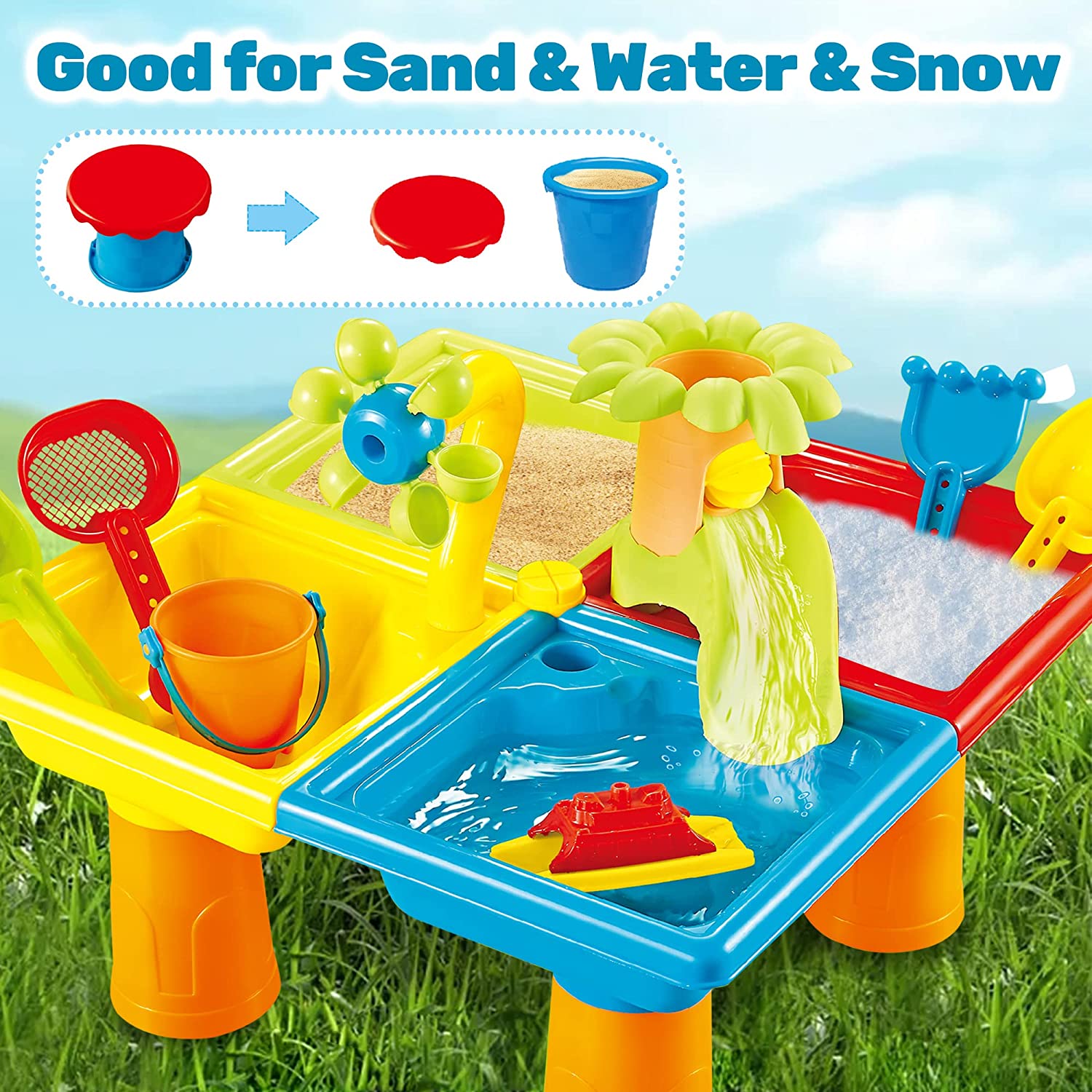 Beach Table Sand Play Toys Chi - Kids Outdoor Tools recension och pris