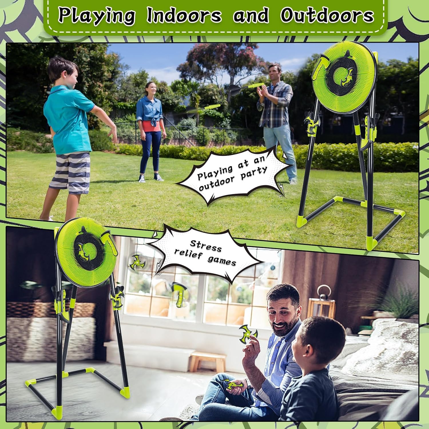 4 in 1 Axe Throwing Target Set - Kids Outdoor Ninja Set recension och pris