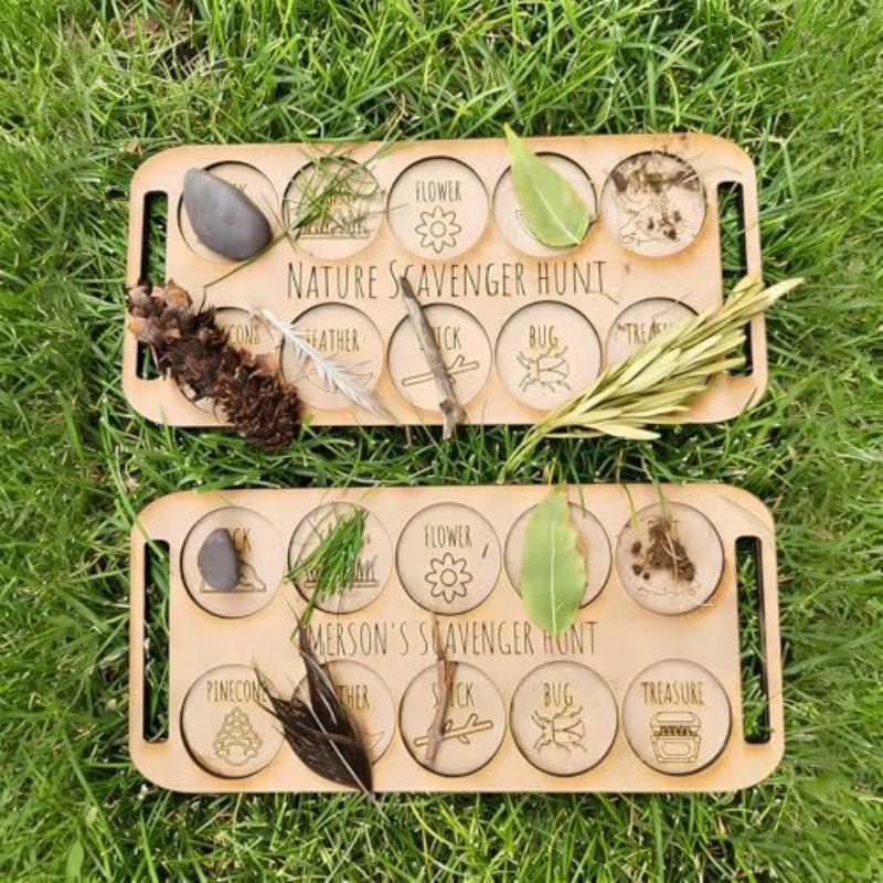 Portable Wooden Bug Scavenger  - Kids Outdoor Scavenger Hunt recension och pris