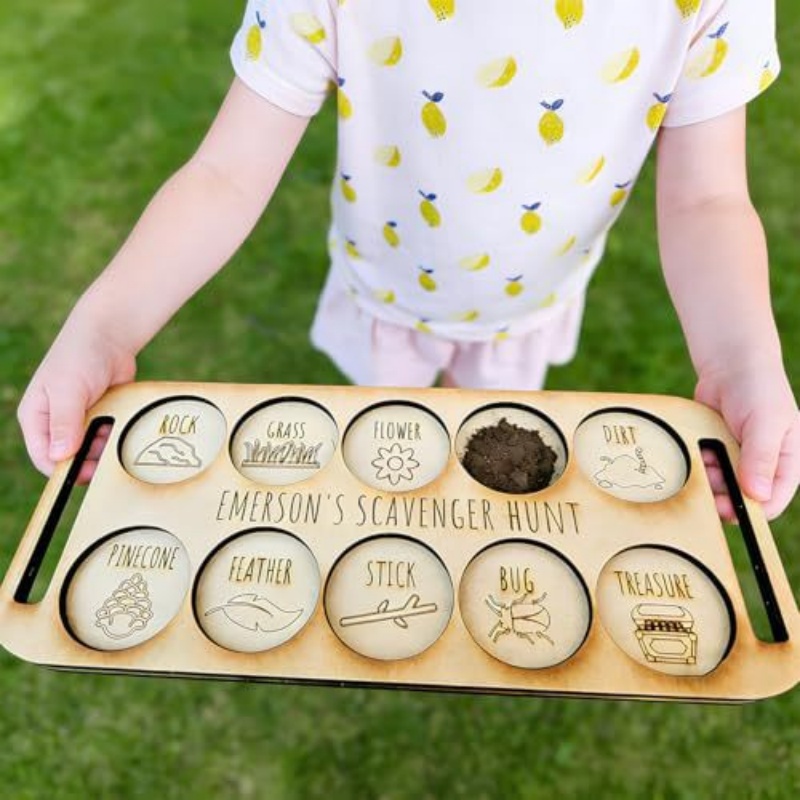 Portable Wooden Bug Scavenger  - Kids Outdoor Scavenger Hunt recension och pris
