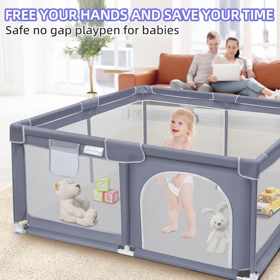 Baby Playpen, Extra Large Play - Kids Outdoor Fence recension och pris