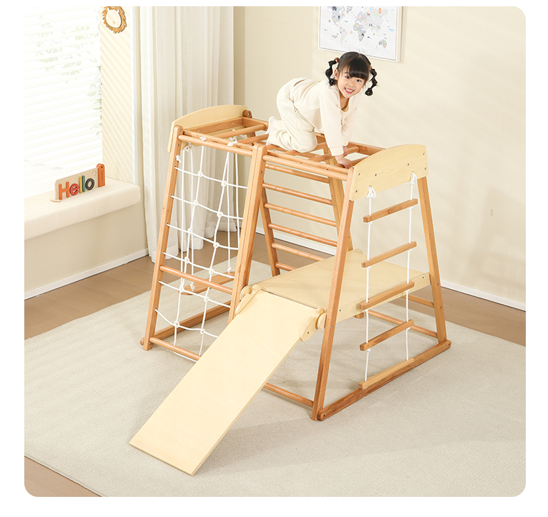 Kids Outdoor Indoor Montessori - Kids Outdoor Wooden Climbing Frame recension och pris