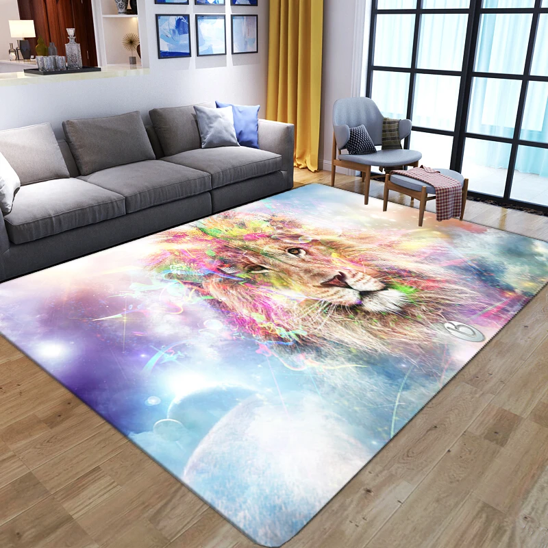 Cartoon Animal Lion 3D Carpets - Kids Outdoor Floor Cushions recension och pris
