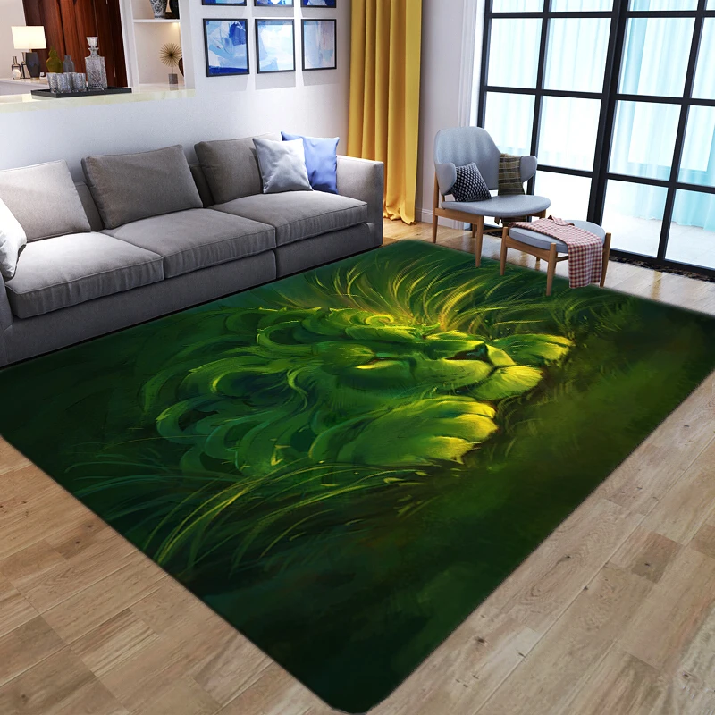 Cartoon Animal Lion 3D Carpets - Kids Outdoor Floor Cushions recension och pris