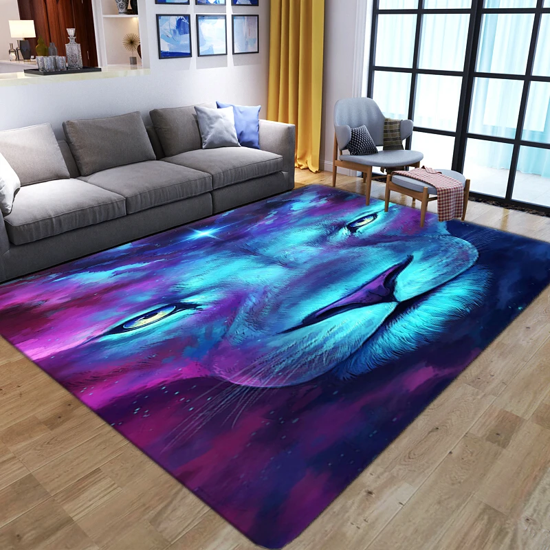 Cartoon Animal Lion 3D Carpets - Kids Outdoor Floor Cushions recension och pris