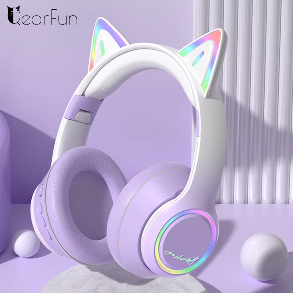 RGB Cat Ear Bluetooth Headphon - Kids Outdoor Music recension och pris