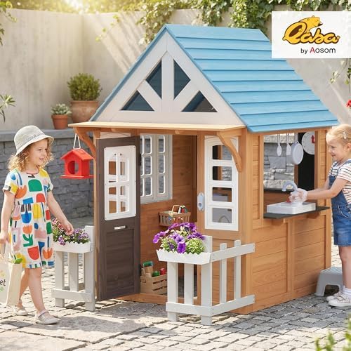 Outdoor Playhouse with Pet Doo - Kids Outdoor Fence recension och pris