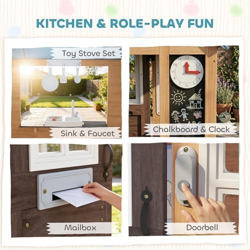 Outdoor Playhouse with Pet Doo - Kids Outdoor Fence recension och pris