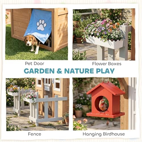 Outdoor Playhouse with Pet Doo - Kids Outdoor Fence recension och pris
