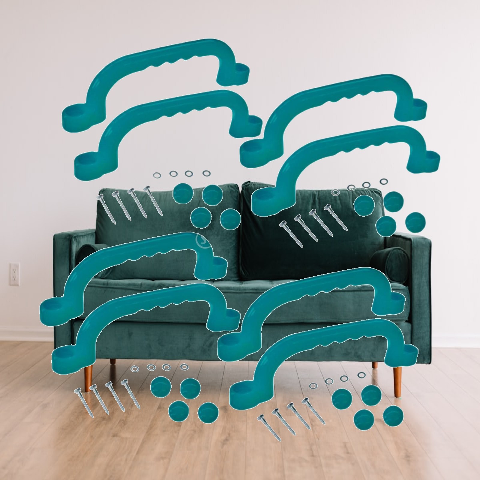 8 Pieces Climbing Handles Outd - Kids Outdoor Climbing Frame recension och pris