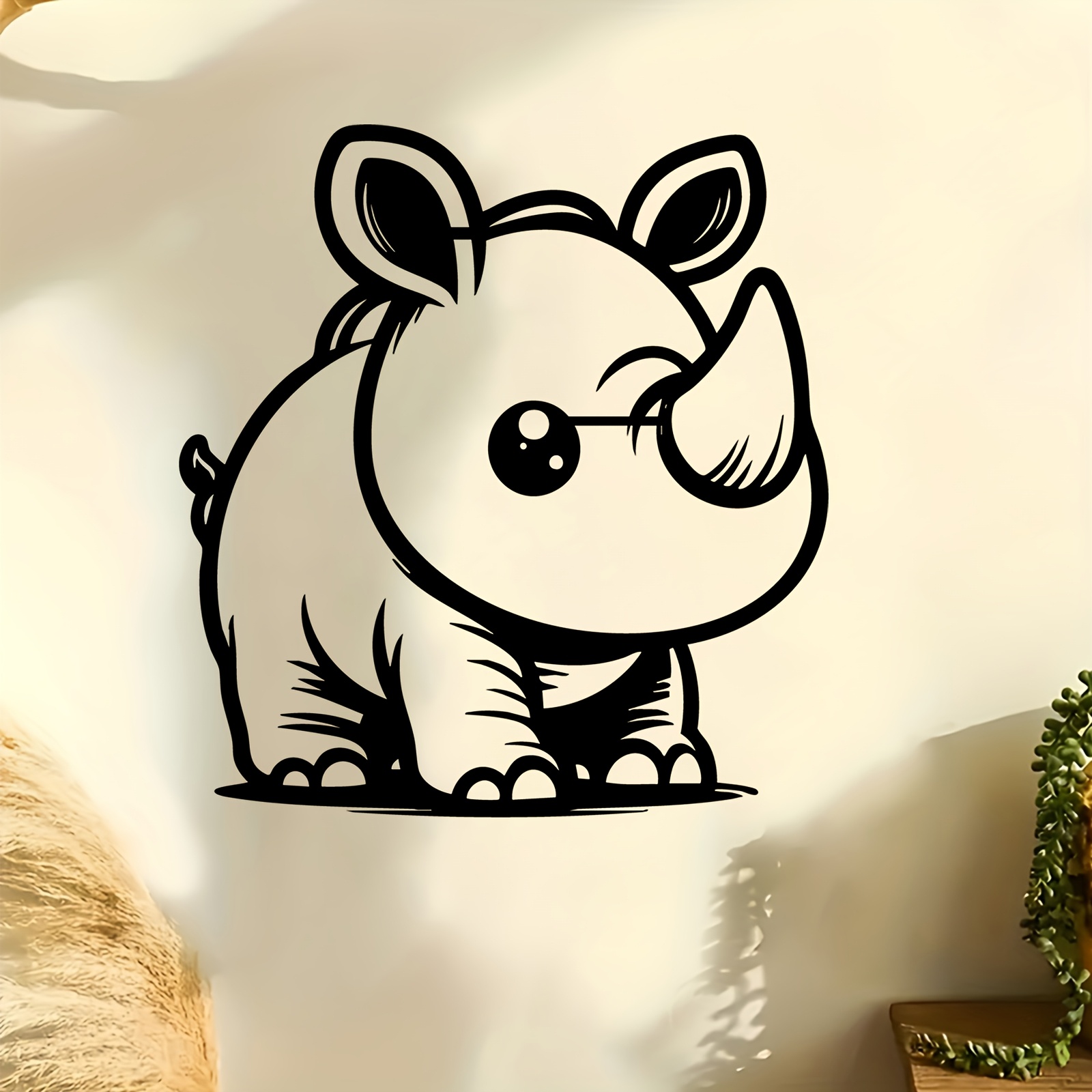 Cute Rhino Metal Wall Art, Rus - Kids Outdoor Fence recension och pris