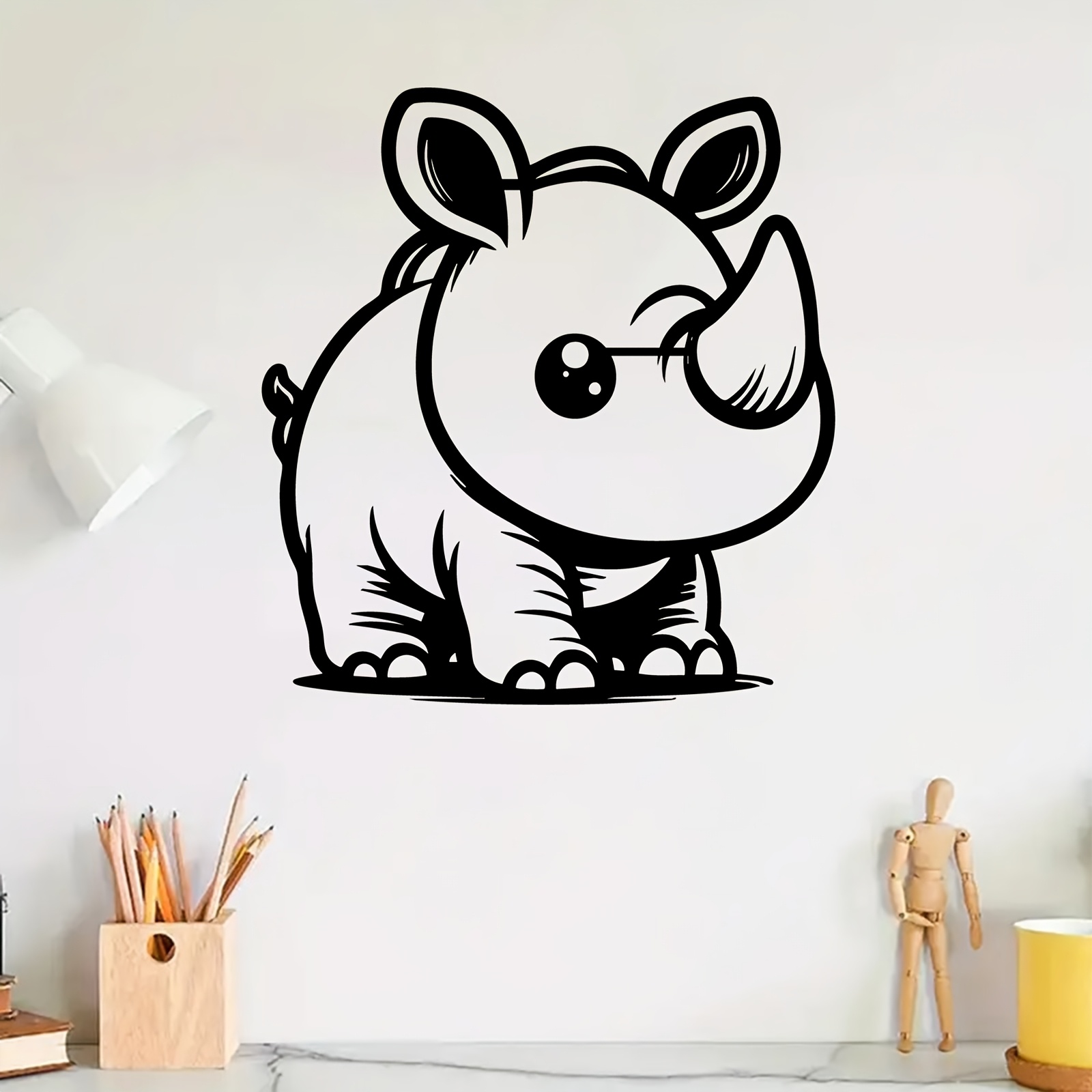 Cute Rhino Metal Wall Art, Rus - Kids Outdoor Fence recension och pris