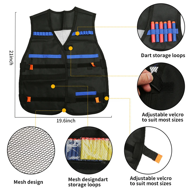 B NEW Kids Tactical Vest Suit  - Kids Outdoor Toys B&Q recension och pris