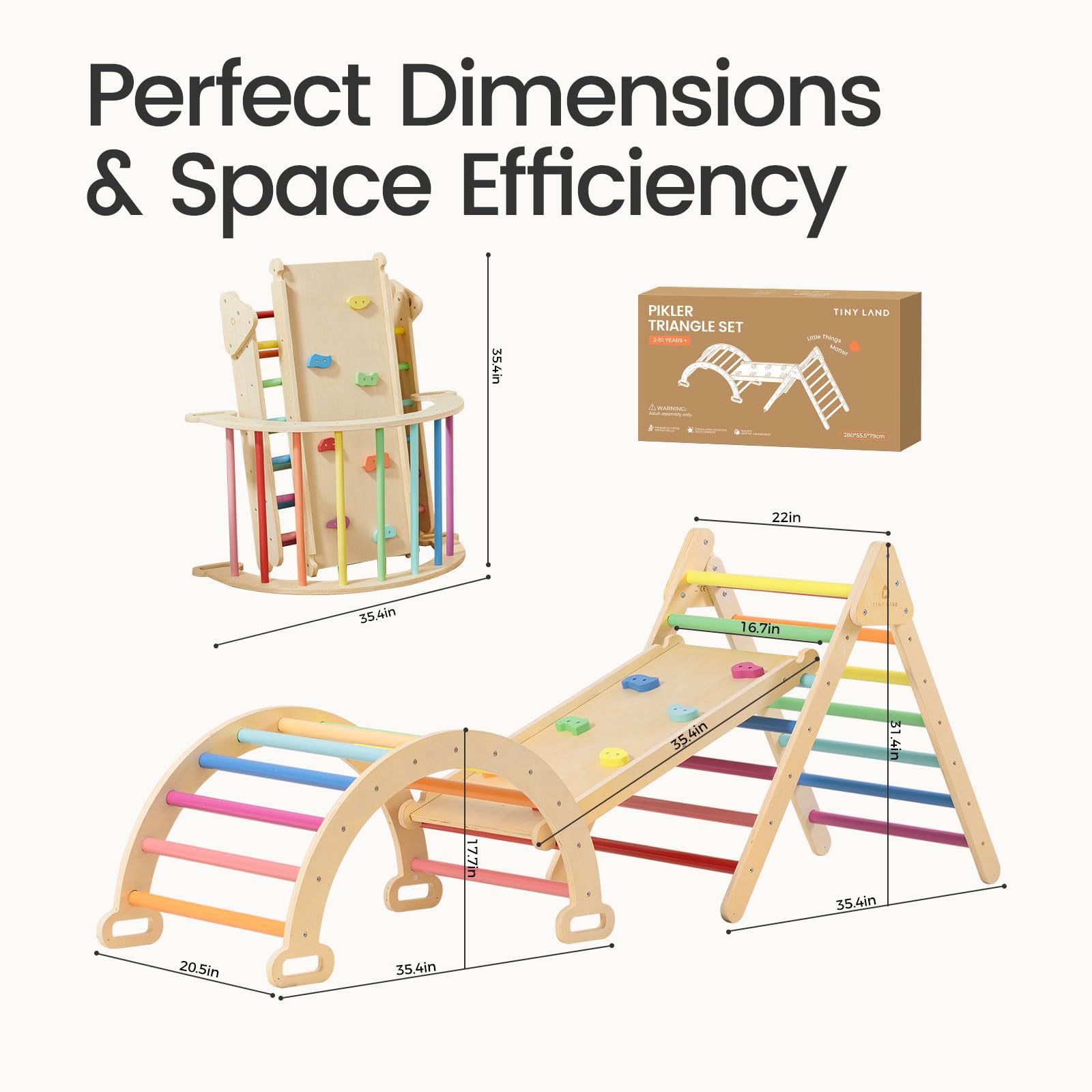 Solid Wood Versatile Climbing  - Kids Outdoor Climbing Frame recension och pris