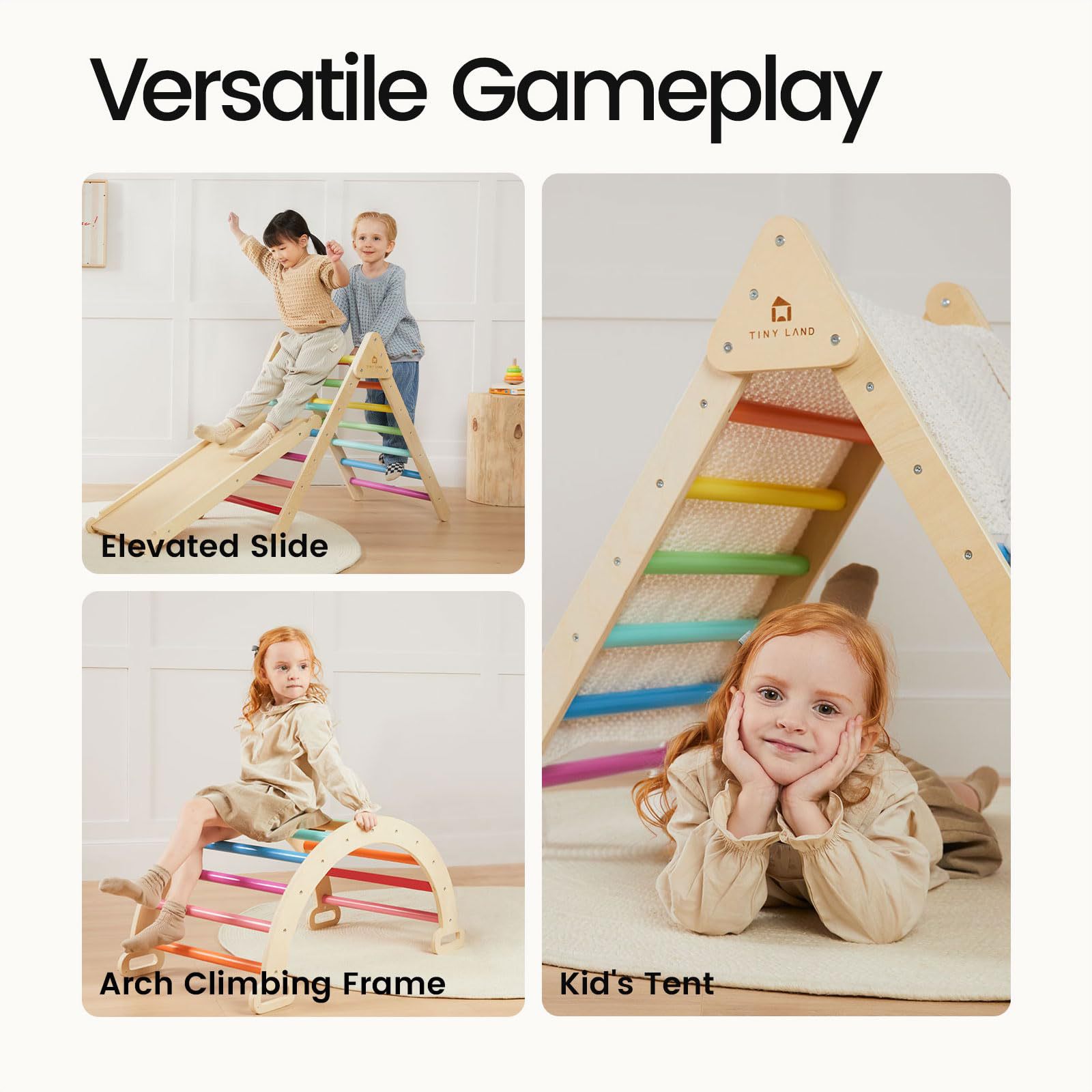 Solid Wood Versatile Climbing  - Kids Outdoor Climbing Frame recension och pris