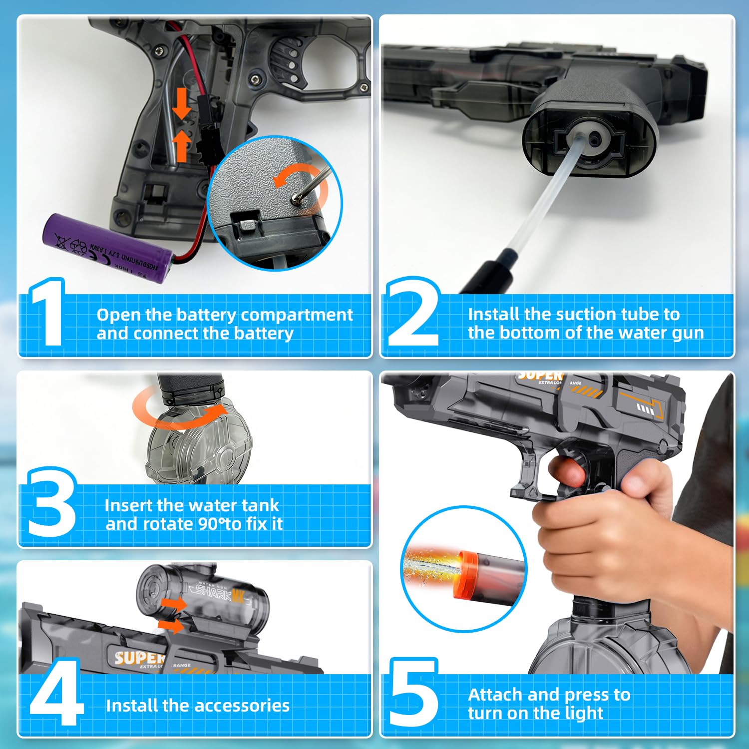 Electric Water Gun for Kids Ad - Water Gun Soaker recension och pris