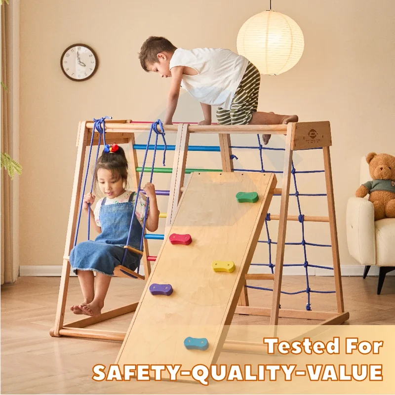 Wooden Climbing Frame Indoor P - Kids Outdoor Wooden Climbing Frame recension och pris