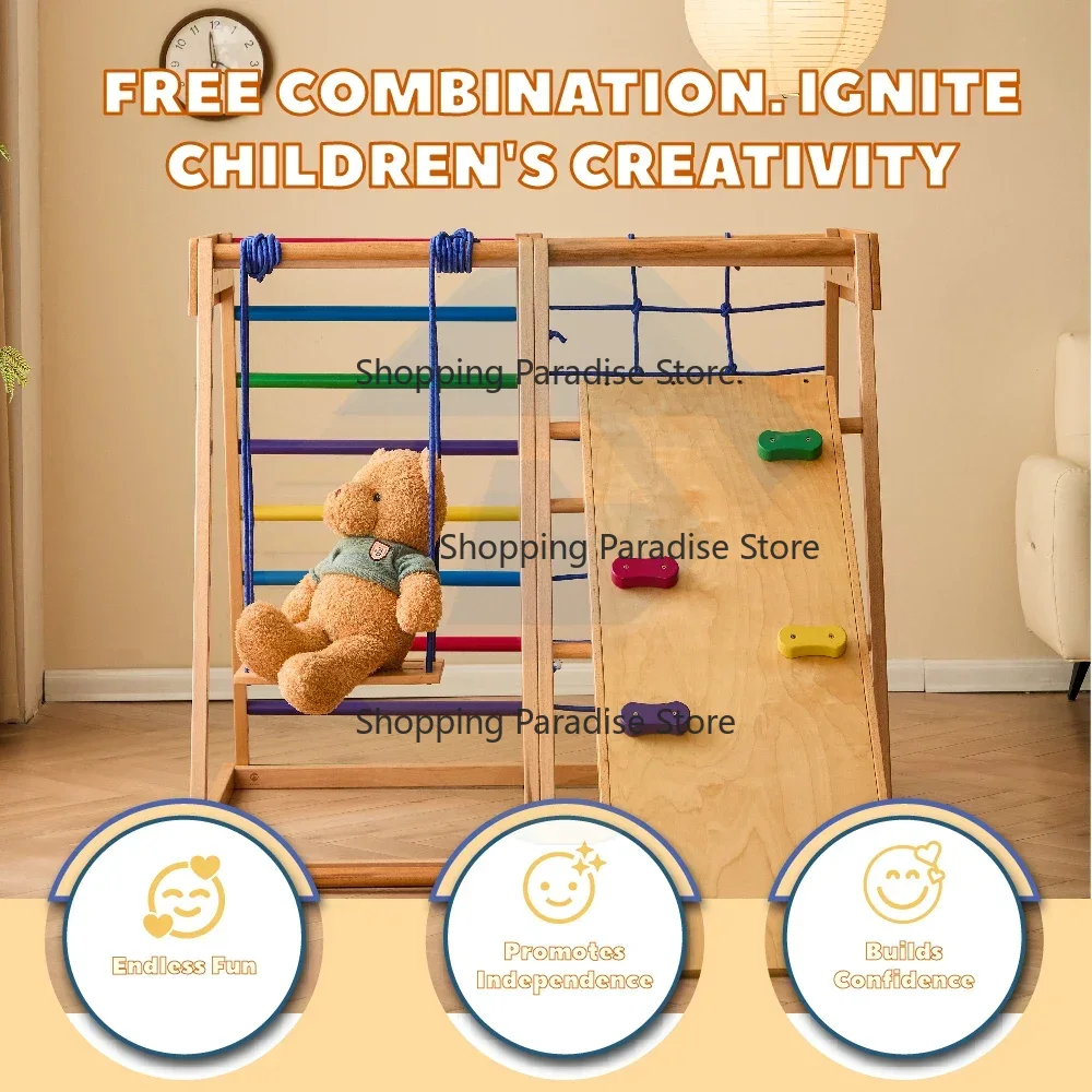 Kids Wooden Rainbow Climbing F - Kids Outdoor Wooden Climbing Frame recension och pris