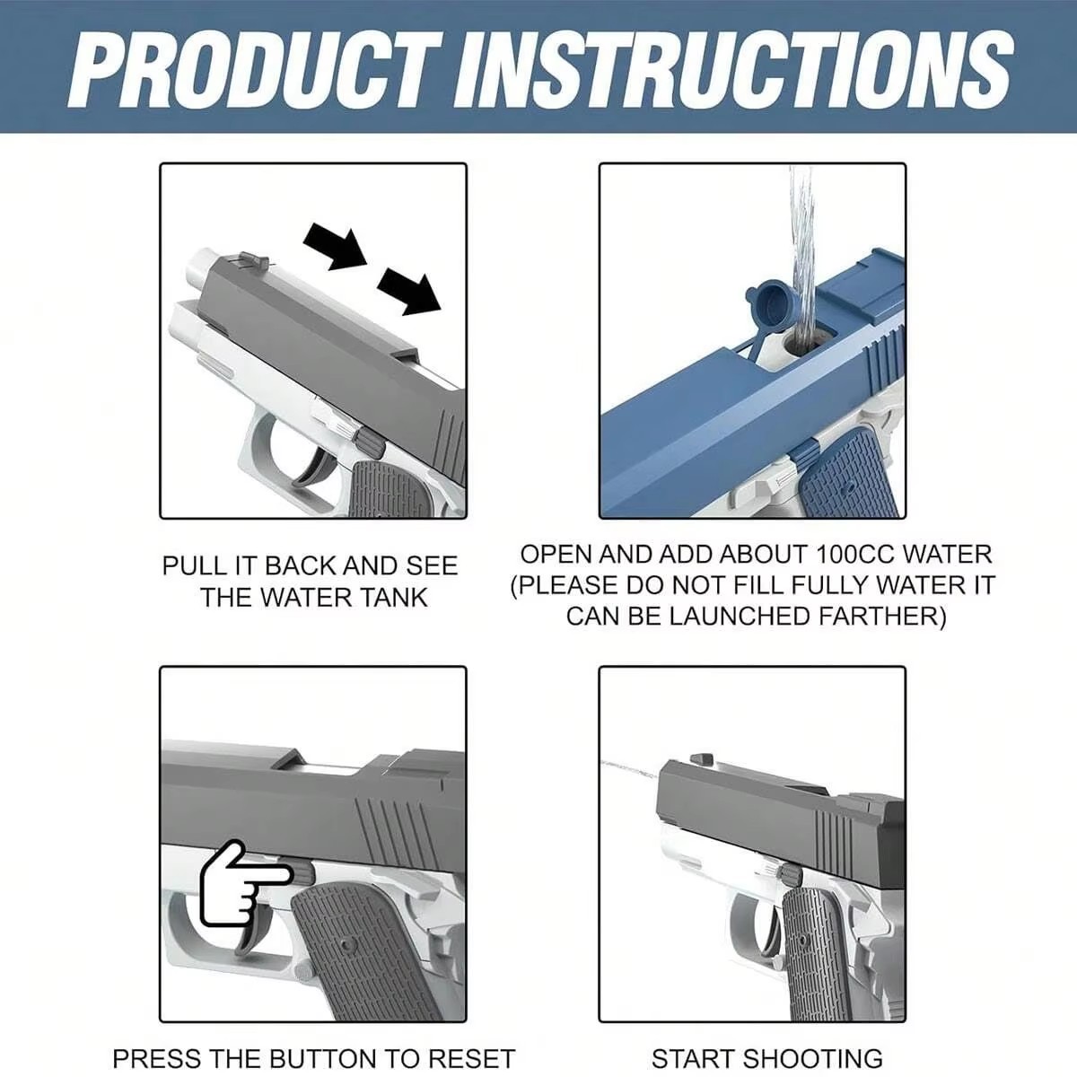 M1911 Summer Water Guns Pistol - Kids Outdoor Music recension och pris